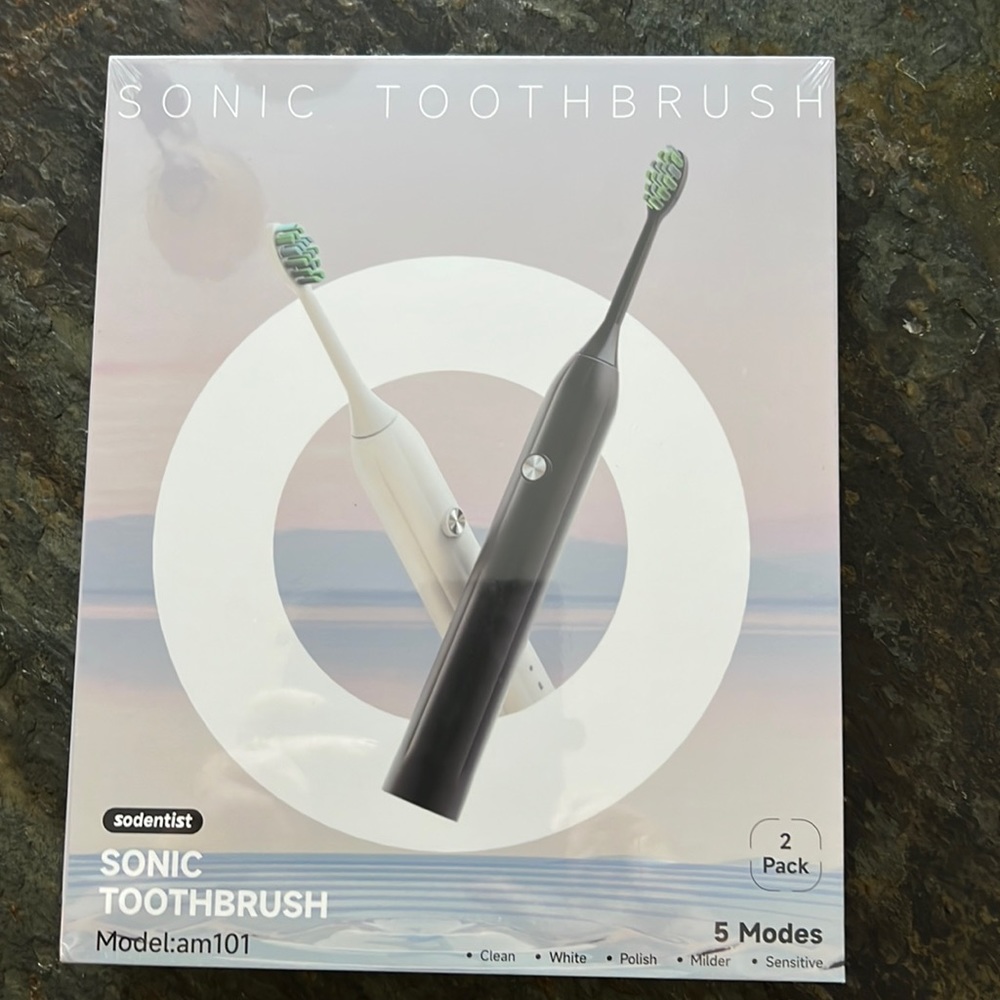 Sodentist-sonic toothbrush 2 pack new